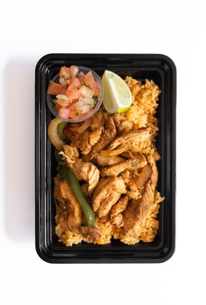 Chicken Fajitas with Spanish Rice & Salsa Plate - Image 2