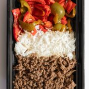 Ground Beef Rice & Bell Pepper Plate | High Protein Meal