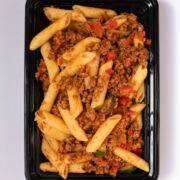 Italian ground turkey and pasta plate