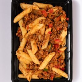 Italian ground turkey and pasta plate