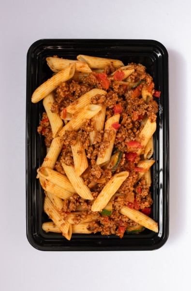 Italian ground turkey and pasta plate